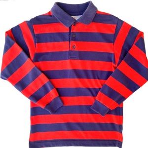 School Days Boys Red & Blue Striped Long Sleeve